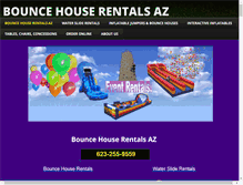 Tablet Screenshot of bouncehouserentalsaz.com